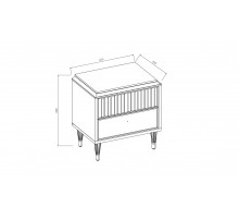 Прикроватная тумба Gravita (Гравита) GRAV-27 слоновая кость