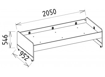 Детская кровать с ящиком Менти (Menty) MENTY-26