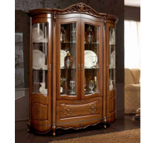 Шкаф-витрина четырехдверная Аллегро 1 (орех)