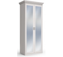 Шкаф 2-х дверный зеркальный Неаполь Ясень анкор светлый (патина "серебро") Шкаф 2-х дверный зеркальный Неаполь Ясень анкор светлый (патина "серебро")