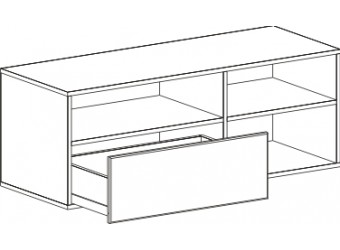 Тумба под телевизор Кёльн-1220 (высокая) Белый Аляска