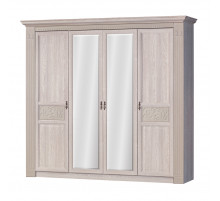 Шкаф четырехдверный с зеркалами Лючия 203 светлый