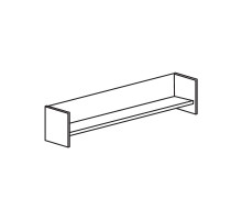 Навесная полка в гостиную Лира 46 светлая Навесная полка в гостиную Лира 46 светлая