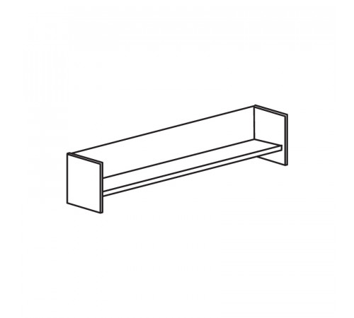 Навесная полка в гостиную Лира 46 светлая Навесная полка в гостиную Лира 46 светлая