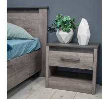 Тумба прикроватная NEW, Денвер Риббек серый