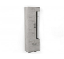 Пенал Д-3л со стеклом левый, Денвер Риббек серый