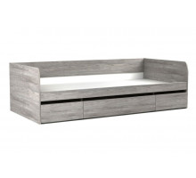 Кровать 900 с ящиками, Денвер Риббек серый