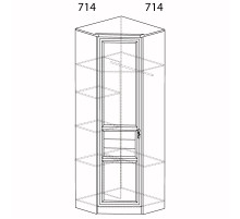 Угловой шкаф для одежды Лира 57 светлый Угловой шкаф для одежды Лира 57 светлый