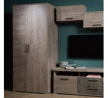 Шкаф Д-1 для одежды глубокий, Денвер Риббек серый